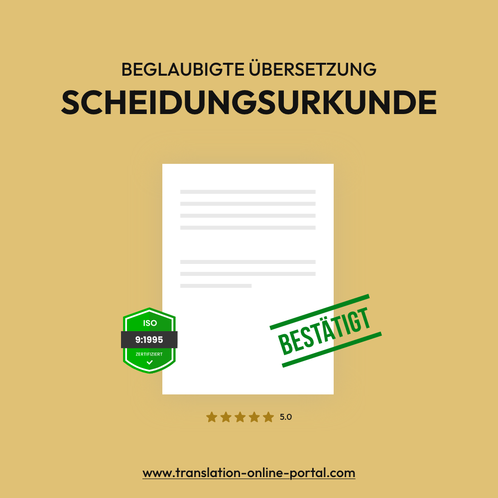 Scheidungsurkunde übersetzen lassen. Urteil beglaubigen