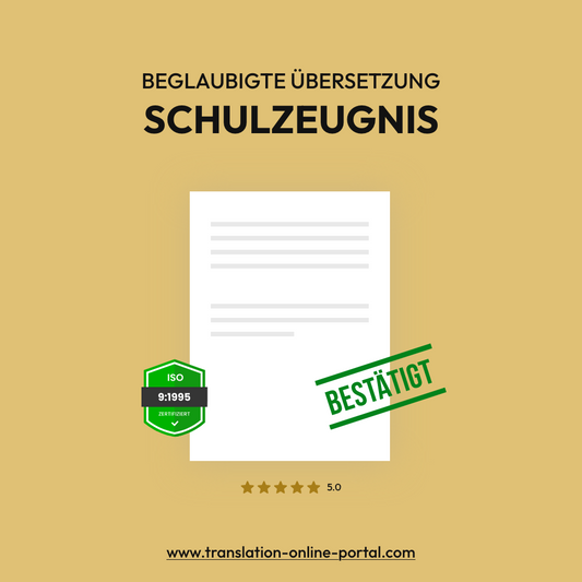 Schulzeugnis übersetzen lassen Russisch-Deutsch