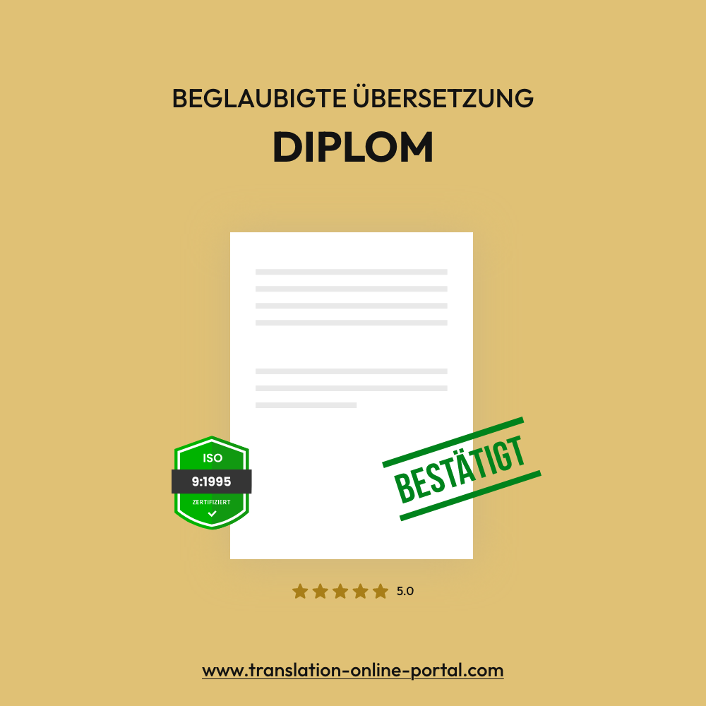 Diplom übersetzen lassen · Beglaubigte Übersetzung
